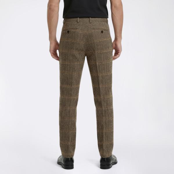 Mens Paisley & Gray(R) Plaid Pants - Brown/Orange alternate view